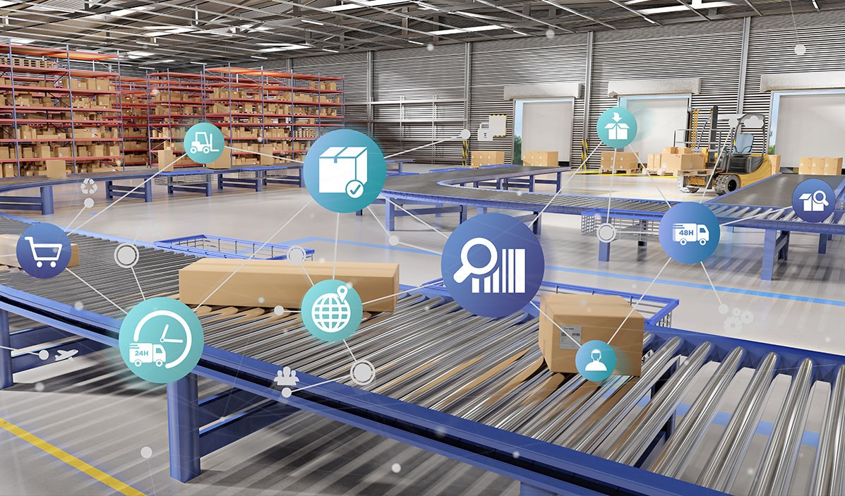 Automazione logistica per smistamento pacchi